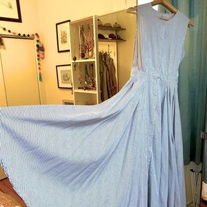 Kowtow Striped Sleeveless Sundress w/ Pockets!